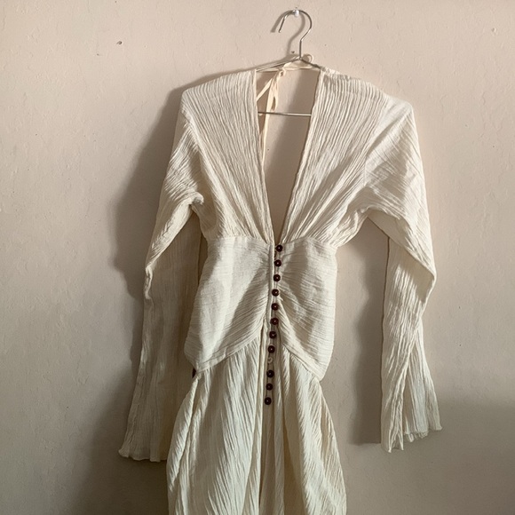 Savannah Morrow The Label Plunge Neckline Jumpsuit Size Medium - Picture 5 of 8